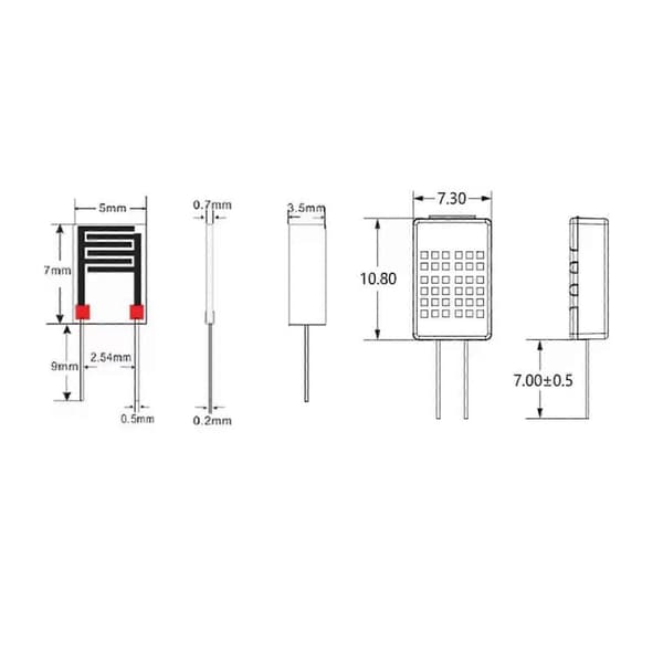 3 st HR202L Digital Temperatur- och Fuktighetssensor Modul För Exakt Klimatkontroll With enclosure