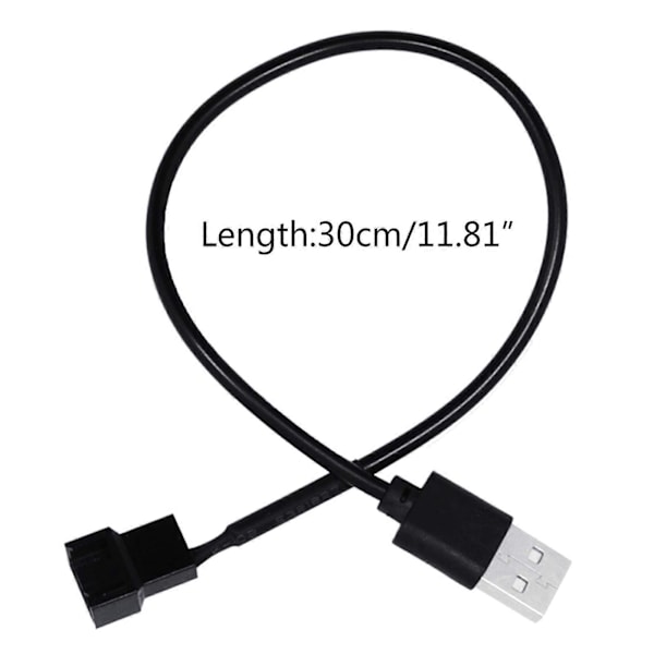 Full Speed 5V Jännitteenkorotus USB - 4-Pin PC Tuuletin Suojattu Virtasovitin Kaapeli