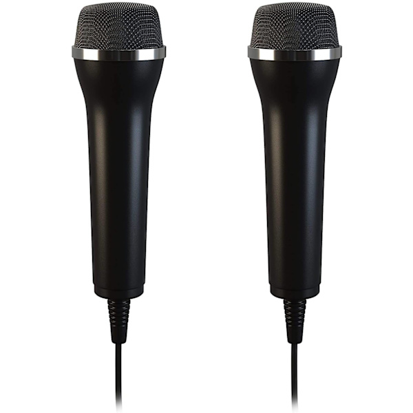 2 Universaalia USB-mikrofonia karaokelle ja äänitykselle (Wii, PS3, PS4, XboxOne, PC) - Musta