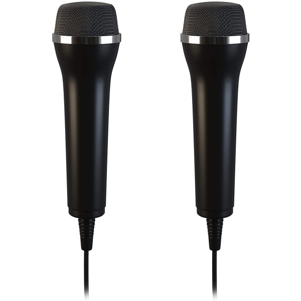 2 Universal USB-mikrofoner för Karaoke och inspelning (Wii, PS3, PS4, XboxOne, PC) - Svart