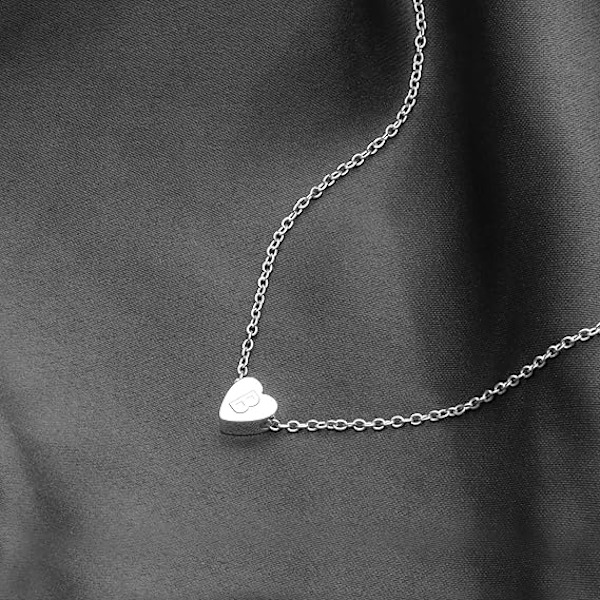 Pääkirjain sydänriipus kaulakorut naisille tytöille naiselle jouluksi syntymäpäivä valmistujaisiin, naiset Choker Tiny kaulakorut A