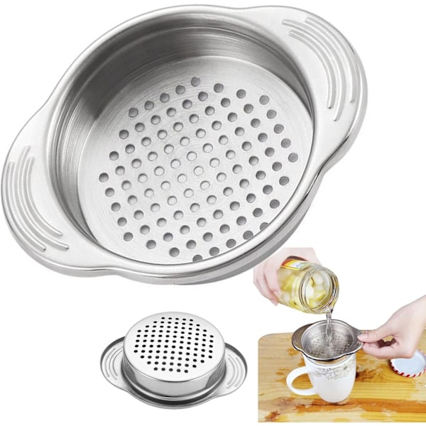 Rustfrit Stål Si, 8cm Mesh Si med Solid Håndtag, Hårdt Arbejde Dræning Vask Hjem Si til Køkken Mad/Pasta/Grøntsager/Ris/Frugt