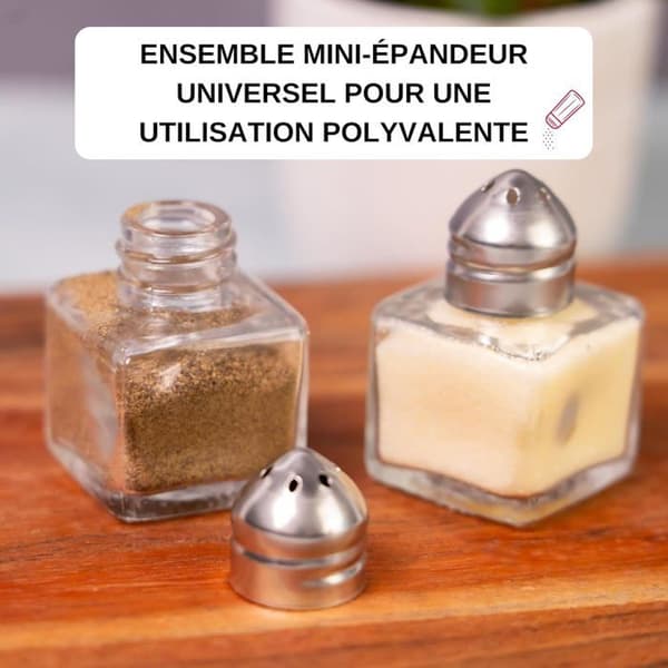 Shaker - 2 Stykker - Glas og Rustfrit Stål - Præcis Dosering - Køkken og Bord - 15 ml