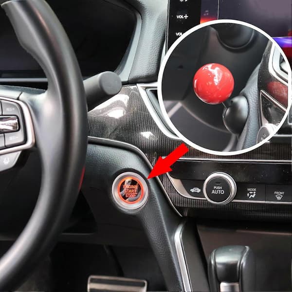 Bilmotor Startknapp Skydd Universal Enkel Installation Bilmotor Start Stopp Knapp Joystick Fordon One-Touch Startknapp Skydd Red