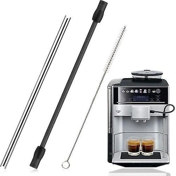 Udskiftningsslange + Rengøringsbørste Sæt til Bosch Veroaroma og Siemens Eq.6 Serie Kaffe Maskiner (Mørkegrå)