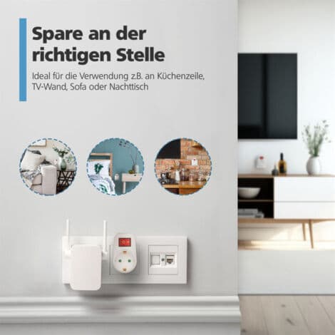 stikadaptere, adapter med afbryder, adapter med børnesikring, Schuko-tilslutning op til 3680 W, stik med jordforbindelse