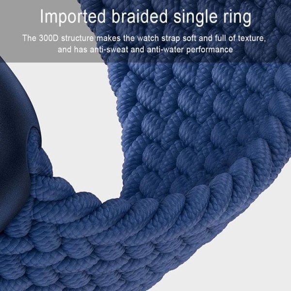 Apple Watch Kompatibelt ARMBAND Elastiskt BLÅTT 42/44/45 mm Blå M