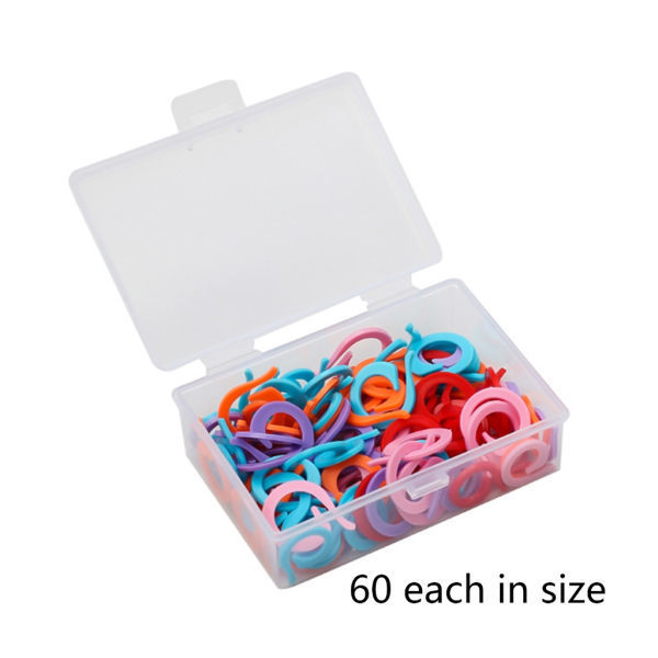 30/100/120x/ Sæt med strikkesting Farverige strikkesting Hæklemærker 30 boxes