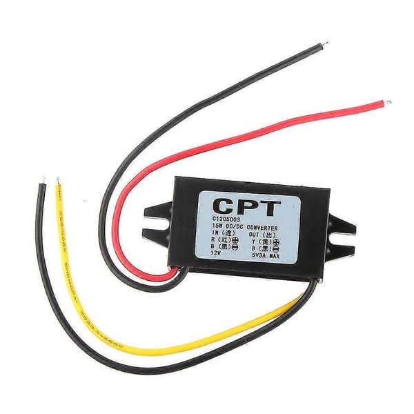 Vanntett DC-DC Konverter 12V Step Down til 5V Bil Strømforsyningsmodul 15W