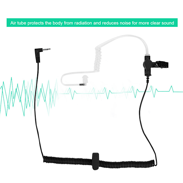 3,5 mm:n M-pääliitäntä Akustinen putki Korvakappale Korvakoukku Walkie Talkie Kaksitietoinen radio Kuuntelu vain++