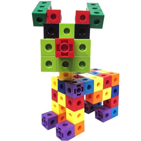 100 st barns konstruktion leksaker Snap Cube leksaker pedagogiska