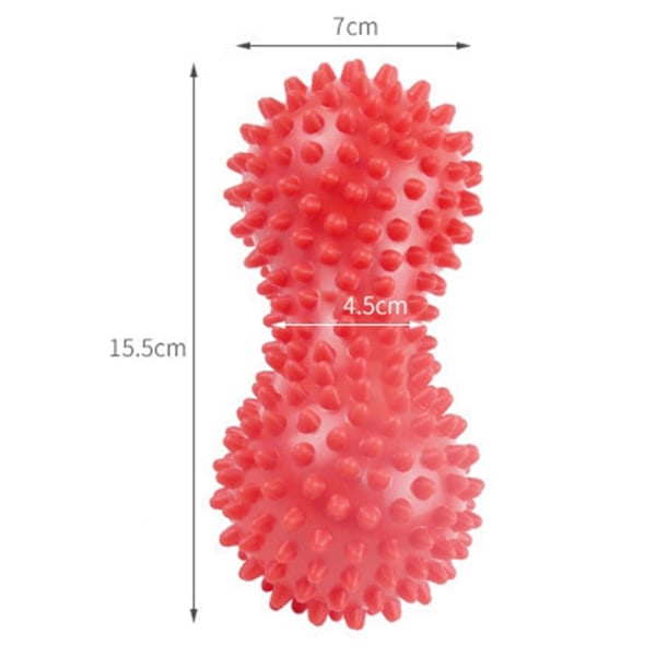PVC Jordnötsformad Spikig Massageboll Fasciaboll för Utomhus- och Inomhus Träningsövningar