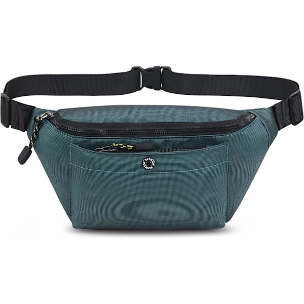 Waist Fanny Pack for Men Women Fashion Waterproof Bum Bag with Adjustable Buckle Strap for Dog Walking,Green