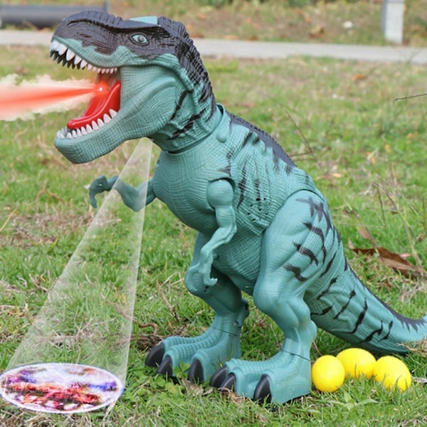 Tyrannosaurus T-rex Gående Realistiska Ljud Batteridriven Dinosaurie Leksak Hög Kvalitet TAO green