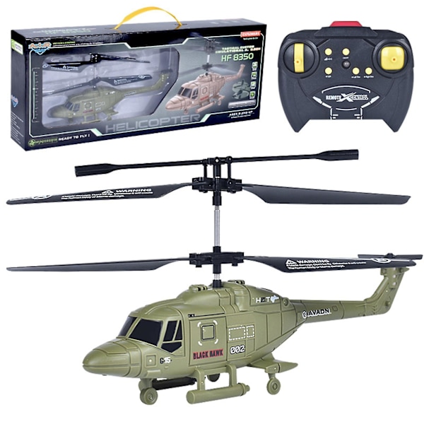 Ny Fjärrstyrd Helikopter, 3.5 Kanaler Rc Drone Helikopter Med Led-Ljus Natt Green
