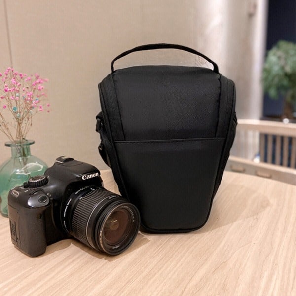 Vedenpitävä digitaalikameran laukku SLR DSLR Nikonille Canonille, musta
