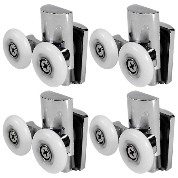 4 stk. Dusjdørhjul 23mm Dusjdørruller Kraftig Legering Dobbelthjul For Både Flat Skyving