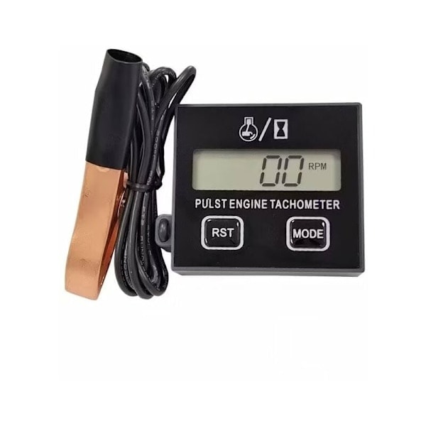 Inductive tachometer, 2-stroke digital tachometer, inductive digital tachometer for chainsaws, lawnmowers and motorcycles, replaceable battery