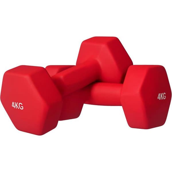 Hexagonal håndvægt - Sæt med 2 - Belagt stål - Skridsikkert håndtag - Hjemmetræning - 3 kg
