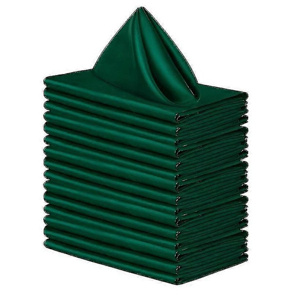 12 stk. 30 cm Køkkenklude Servietter Bomuldsblanding Vaskbare og Genanvendelige Bord Servietter til Aftensmad Green
