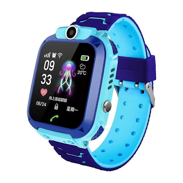 Smartklokke for barn med kamera, SOS-anrop, GPS, GSM, spill - perfekt gave til jenter og gutter Blue