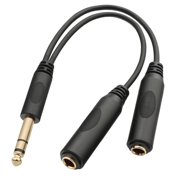 1/4 \" Jakokaapeli, 1/4 \" TRS Stereo Uros Dual 1/4 \" TRS Stereo Naaras Liitin Neljännestuuman Jakokaapeli - 8 \" / 20cm