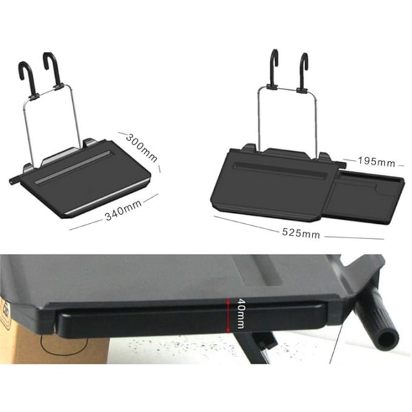 Multifunktionsbil bärbar dator hopfällbar bord Skrivbordsmonterad bilhållare med låda med ipad positioneringsspärrar (SD-1508)