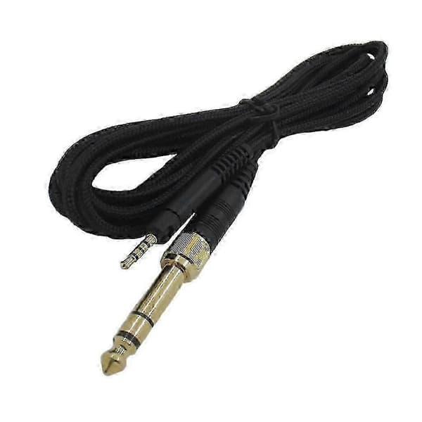 Sennheiser HD598/599/569 Flätad OFC Hörlurskabel 2M med 6,35mm Adapter för Apple & Android