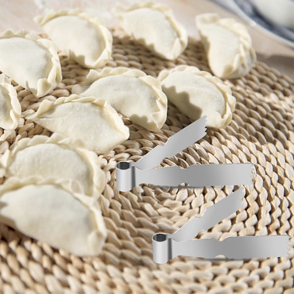 2 stk. Pincet Tænger, Konditorværktøj Cookie Maker Dejskraber Presse, Rustfrit Stål Konditortænger Bageværktøj til Dekoration og Forsegling af Cookies
