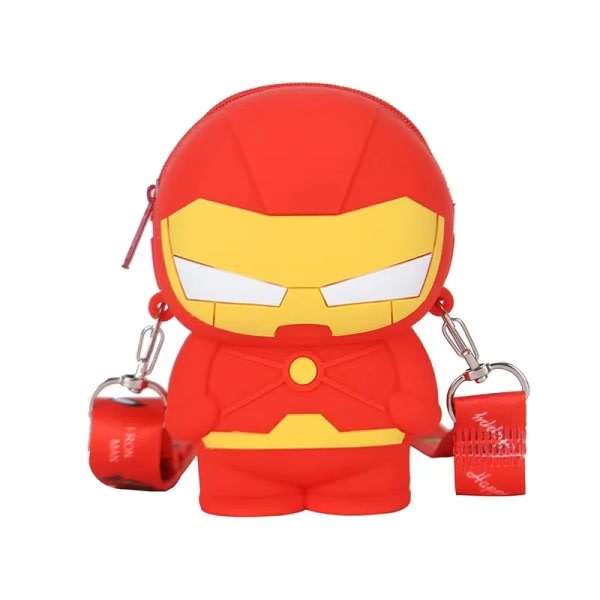 Anime The Avengers Marvel Tegneserie Søt Spider Man Trendy Cool Samlekortveske Iron Man Justerbar Stropp Skulderveske For Barn Iron Man Iron Man