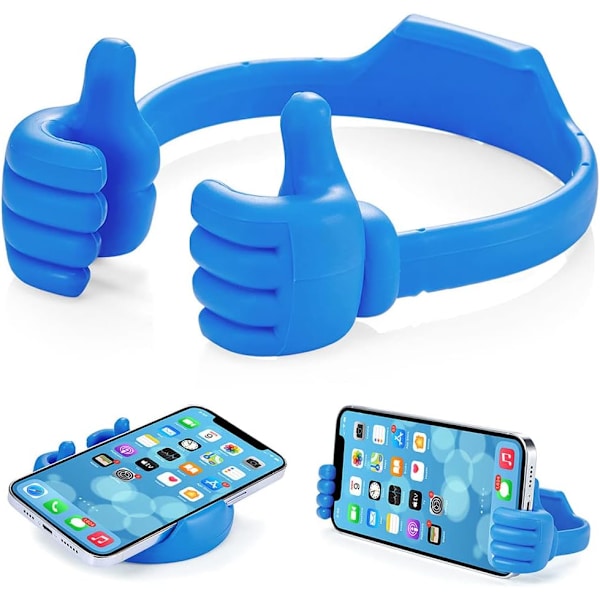 3-pack Mobiltelefonhållare för skrivbord, Universell Flexibel Mobiltelefonhållare för Surfplatta (Blå)