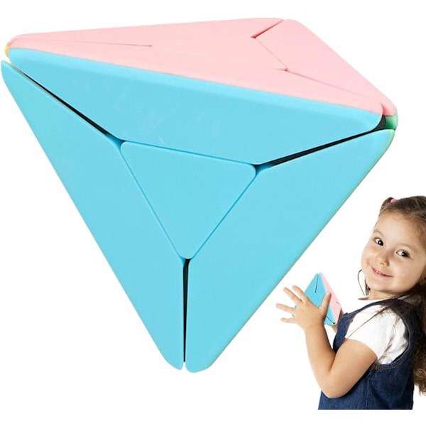 Pyramid Speed Cube - ABS Material Pyraminx Stickerless | Oppmuntre til læring Magic Cube | Flytende rotasjon Puslespill Twist | Visuell glede Puslespill Cube leketøy windmill
