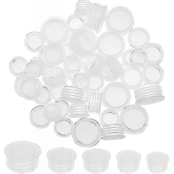 Salt- og peberbøssepropper Plastikudskiftningspropper - 5 størrelser 50 stk. sæt til krydderiflasker