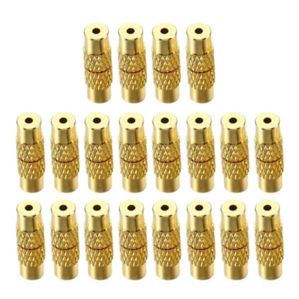 20 ST Mässing Sladd Ändstycken Smyckeslås Unika Smyckestillverkning Mässing Skruv Lås Sladd Ändar för Armband Halsband Guld Gold