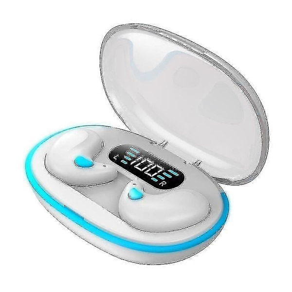 Komfortable usynlige trådløse sovehodetelefoner - MEINI Lucky_B Glow White