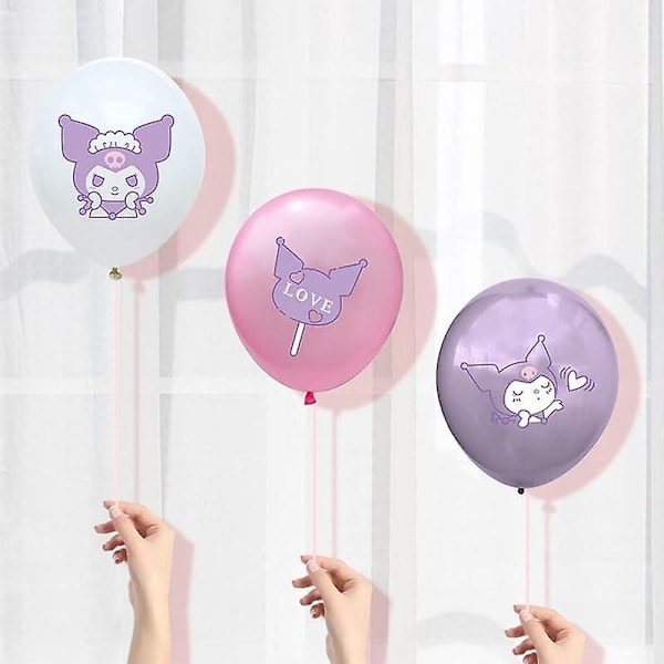20 stk. Kawaii Anime Balloner 12 tommer Til Kuro_mi Tillykke Med Fødselsdagen Ballon Fødselsdagsfestartikler Til Daglig Fødselsdagsfest For Cosplay Fans