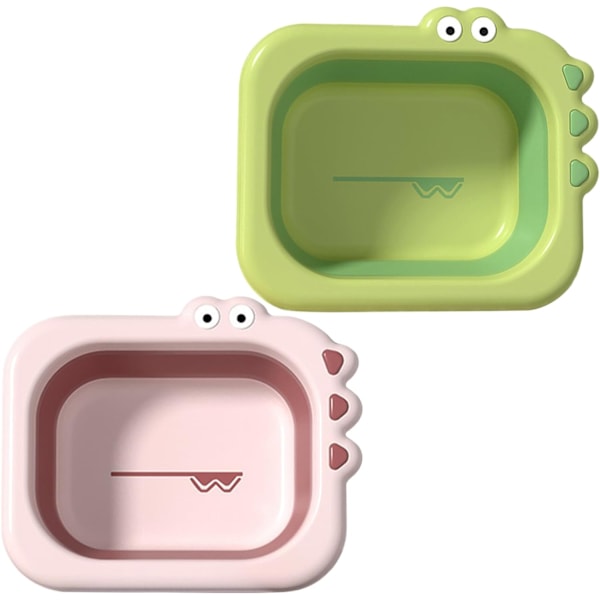 Hopfällbar tvättställ Hopfällbar babybadkar Hopfällbar diskho Bärbar babyflaska tvättställ Söt tecknad design