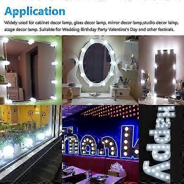 Hollywood Style LED Lys Sminkebord USB Speil