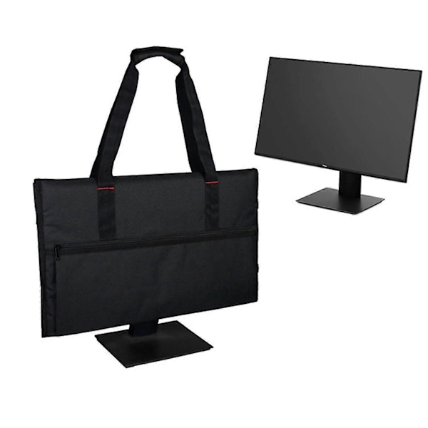Reiseveske for 24\" LCD-skjermer og monitorer, med polstret fløyelsfôr, beskyttende monitorveske kompatibel med 24\" monitor G Black