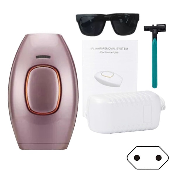 Smertefri Laser Hårfjerningsenhed, Multifunktionel Sikker Epilator, 5 Tilstande Hårfjerningsenhed, til Brug på Kroppen Pink EU plug