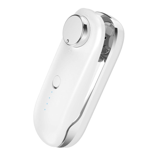 Mini Folieforsegler 2 i 1 Poseforsegler med Kutter - Håndholdt Mini Forseglingsmaskin for Poser og Plastfilm - USB Oppladbar og Bærbar (Hvit) White