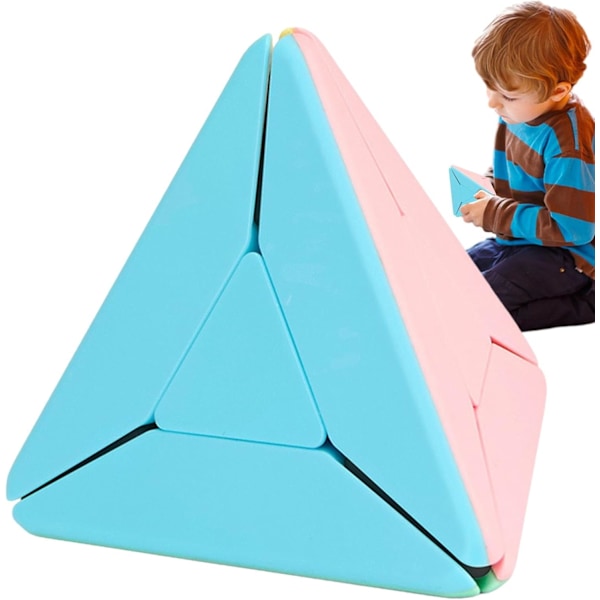Pyramid Speed Cube - ABS-materiaalista valmistettu Pyraminx ilman tarroja | Kannustaa oppimaan taikakuution | Sujuva pyörivä palapeli | Visuaalisesti miellyttävä palapelilelu windmill