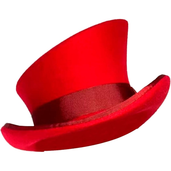 Asymmetrisk Topphatt Ullhatt Dame Herre Unisex Hatt Steam Punk Hatt Topphatt Mote Bånd Dekorativ Hatt Dekk Hode For Menn-yu RD1 One Size
