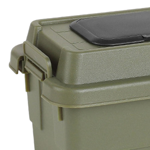 Camping Opbevaringsboks Udendørs Tissueboks med Låg til Rejser Hjem Madlavning Sort Green 18cmx12cmx11.5cm