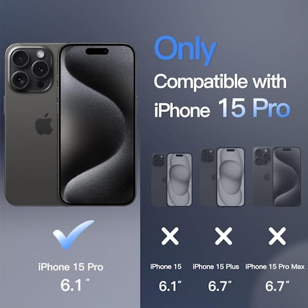 iPhone 15 Pro Musta Magsafe -kuori