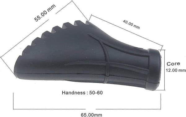 Staver for Nordic Walking, endestykker, 4 stk.