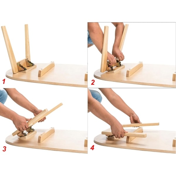 Selvlåsende Foldbarehængsler Flip Bordbensbeslag Foldbart Beslag Benbeslag Hjørnebeslag til Jern Foldbart Arbejdsbord med Gul Pakke med 8