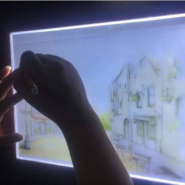 A5 LED Lysboks, 5D Kunstmaleri Lysplate, Tilbehør, A5 Lysbrett, 3-Nivås Lysstyrke