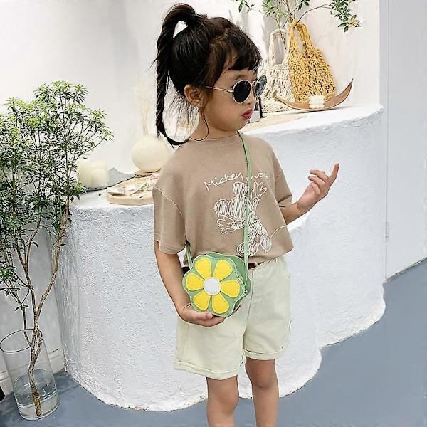 Lille pige prinsesse taske, baby pige taske, sød børne crossbody taske - Gul