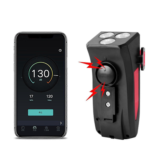 4 i 1 LED Sykkellys 4000Mah Sykkel USB Oppladbar Vanntett Frontlykt med Telefonholder 5 Moduser Høyttaler A